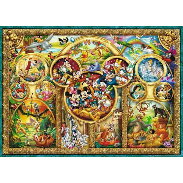 Ravensburger 1000 bitars pussel - Disneys magiska värld - Gul - Tecknad film och serier - Vuxen Gul