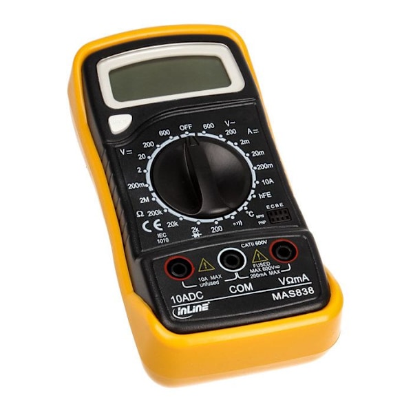 InLine® Multimeter, med temperatursond och transistormätning