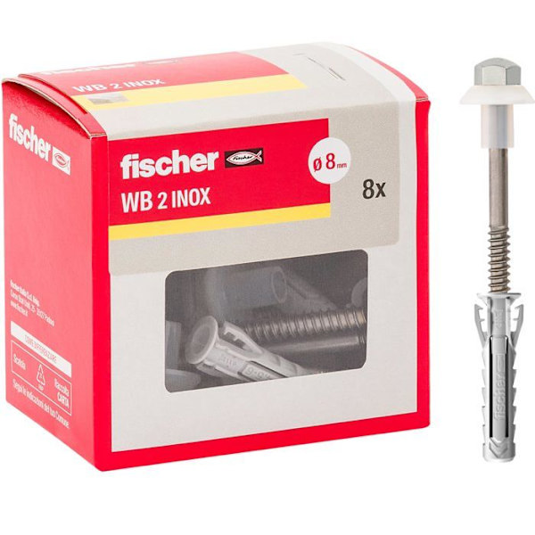 WC - toaletter Fischer - 567570 - WB 2 Fäste för WC och Bidet med golvfäste med vertikala hål, Nickel