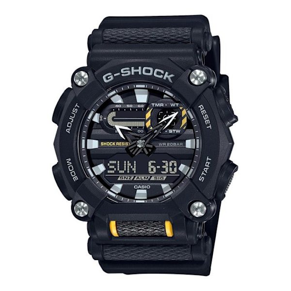 CASIO G-SHOCK Resin Watch - Svart - Automatisk - Mineralglas - Dubbel skärm Svart