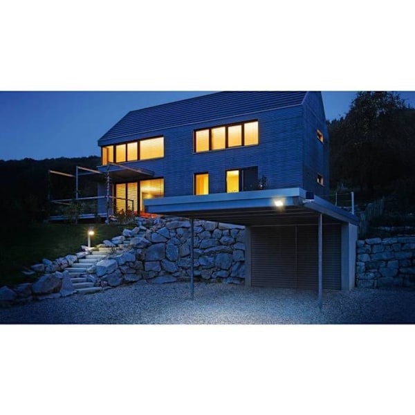 Solstrålkastare med rörelsedetektor - Steinel - XSolar L-S - LED - Vit - 0,5 watt Vit