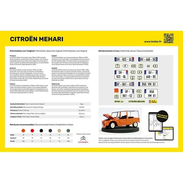Modellbil: Kit: Citroën Mehari (Version 1) Enfärgad