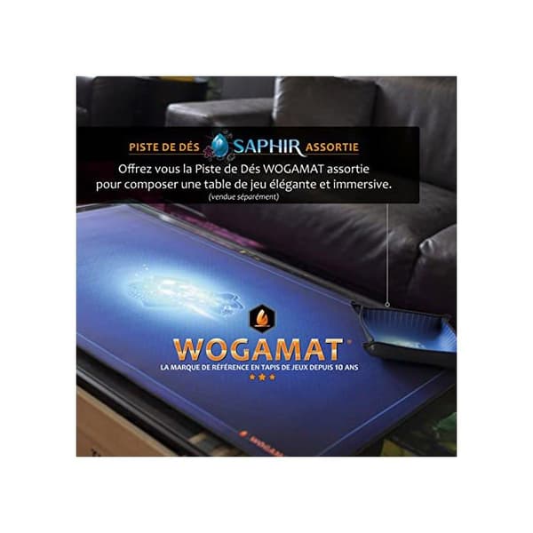 Multispelmatta Wogamat Saphir Storlek 2 60 x 100 cm Blå Blå