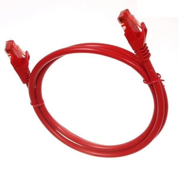 Patchcordkabel RJ45 Cat6 UTP Ethernet 3 m röd Maclean MCTV-303 R