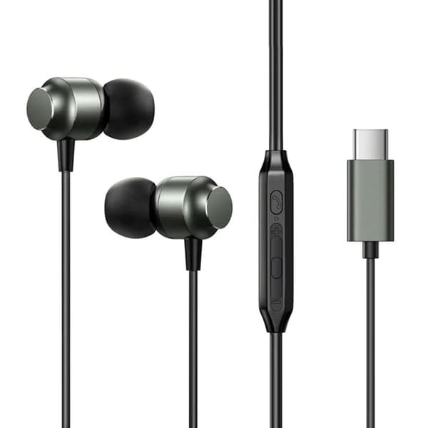Trådbundna hörlurar - JOYROOM - JR-EC06 - Typ-C - In-ear - Svettresistent Mörkgrå
