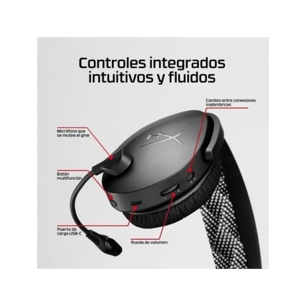 HyperX Cloud Jet Trådlösa Hörlurar 2.4 GHz och Bluetooth med Mikrofon och 25h Batteri Blå
