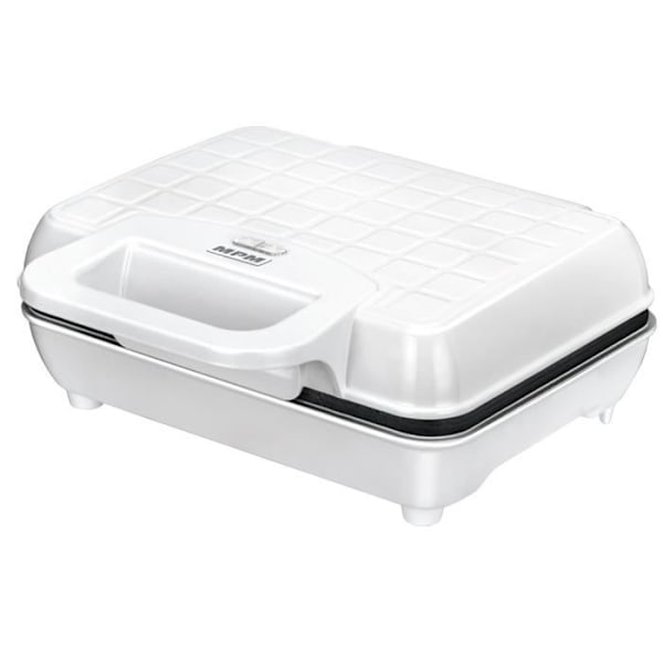 MPM MGO-25 Professionell våffelbryggare för 2 tjocka belgiska våfflor, non-stick tallrikar, automatisk temperatur, vit 1000W