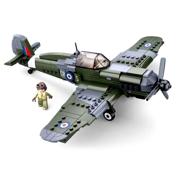 SLUBAN ARMY FIGHTER ANSLUTNINGSTEGE BYGGSET BRITISH ARMY MILITÄR M38 B0712 ARTIKULERAD PILOT