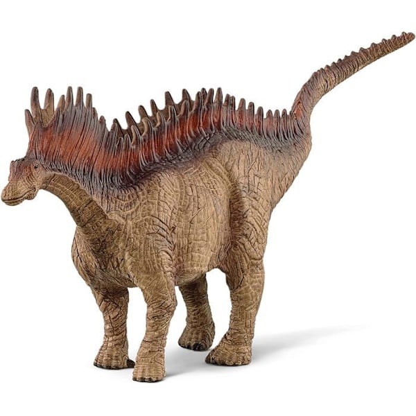 Realistisk Amargasaurusfigur med vassa ryggryggar - Hållbar dinosauriefigur från Jurassic Era - Detaljerad leksak för barn Beige