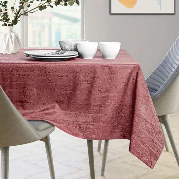 Bordduk - Vesta - Pressad rosa - 140x280 cm - 100% Polyester Ros