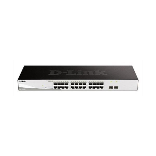 D-LINK DGS-1210-26 Smart+ Switch - Intelligent - 24 x 10/100/1000 + 2 x Gigabit SFP - Desktop, Rackmonterbar