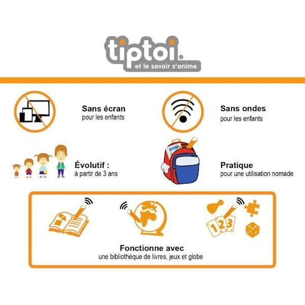 tiptoi® - Komplett interaktivt lässet + bok Jag lär mig engelska - Ravensburger - Pedagogiskt elektroniskt spel - Från 4 år Flerfärgad