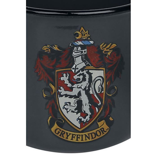 Mugg - Harry Potter - Gryffindor - Svart - Emalj - Tål maskindisk Svart