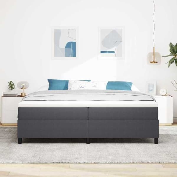vidaXL Plattformssängram Mörkgrå 200 x 200 cm 3337428