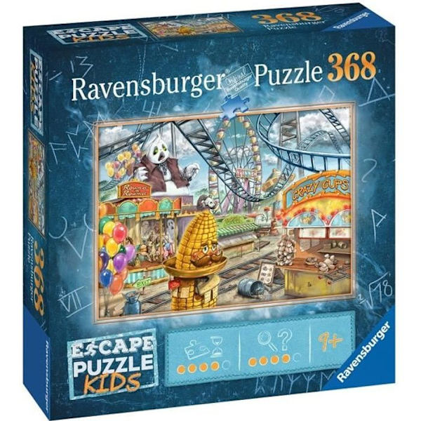 Escape puzzle Kids - Nöjesparken - Ravensburger - Escape Game Pussel 368 bitar Blå