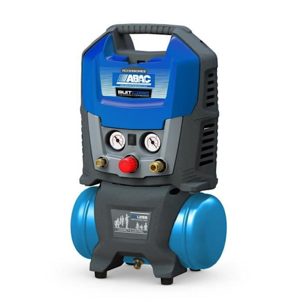 ABAC SUITCASE kolvkompressor - 6 - 1,5 HP - 230 V Mono - 9,6 m3/h - 8b - 6 L blått och svart