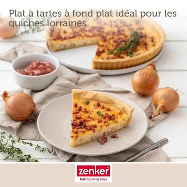 Quicheform - Zenker - 30 cm - Rostfritt stål - Non-stick - Svart Svart
