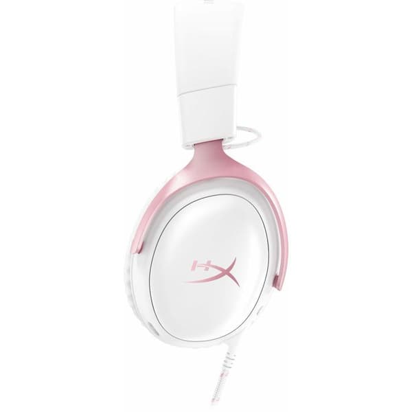 HyperX Cloud III rosa trådad gamingheadset för PC PS5 PS4 Xbox X|S Xbox One Switch, Mac mobiler med dongel och USB C till USB A
