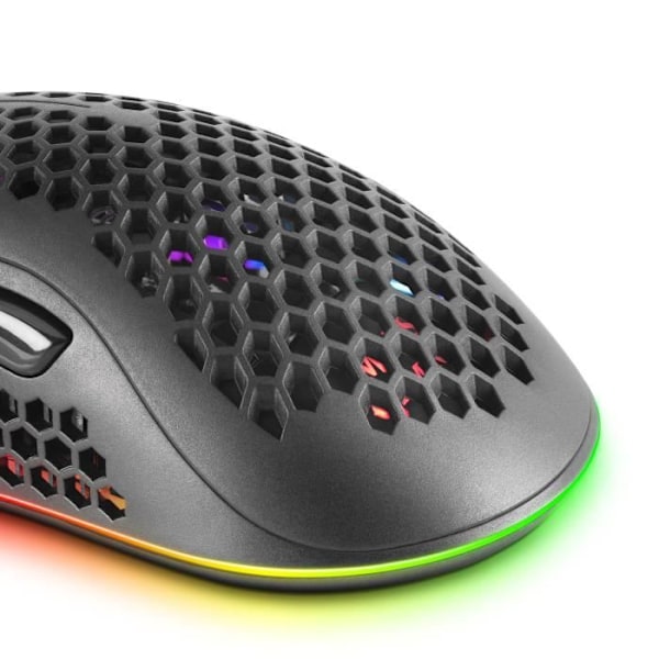 Souris Gamer - Mars Gaming - MMEX Noir - 32K DPI - RGB - Feather Paracord-kabel Svart