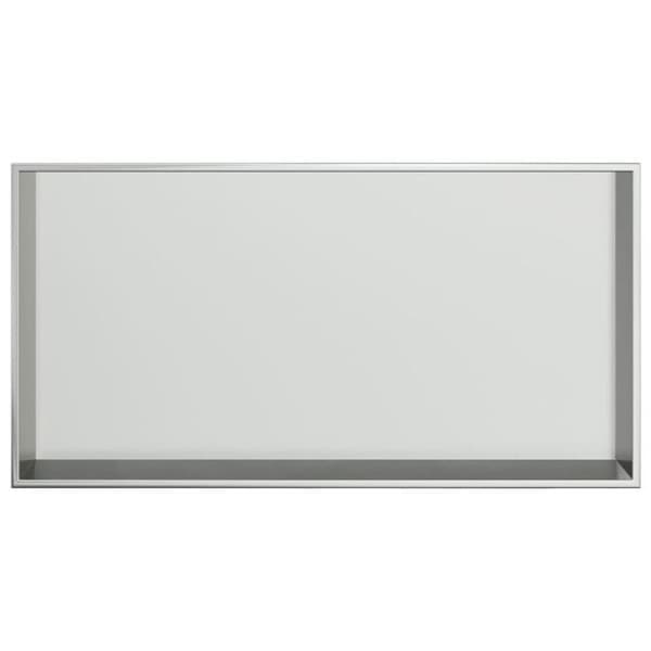 Nisch för dusch silverborstad 62x32x9 cm rostfritt stål