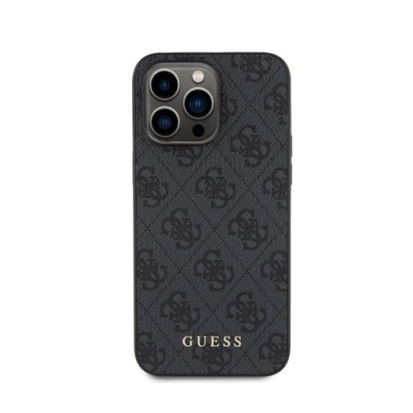 Guess 4G Metal Gold Logo - Fodral för iPhone 15 Pro Max (Grå) - 3666339171773