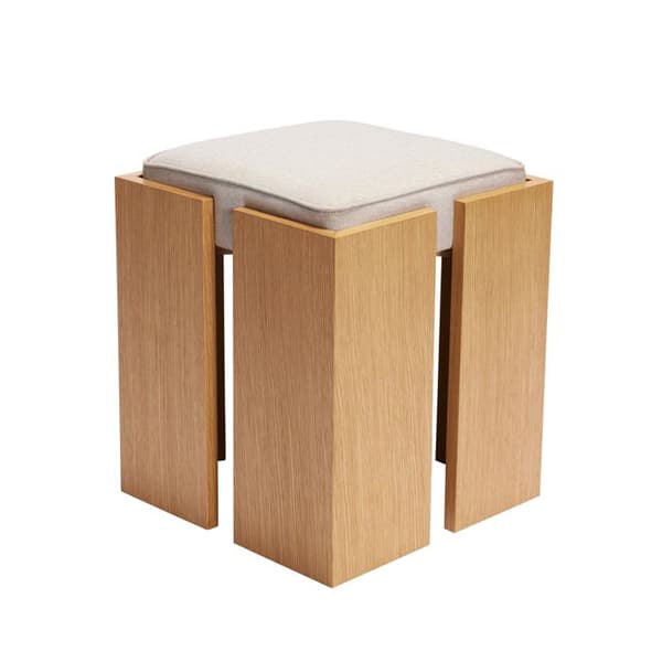 Taburett Hubsch Interior Forma svart/natur