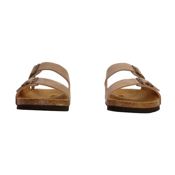 Scholl Julien — bruna mockamuler, justerbara remmar, Softstep-sula mörk beige 43