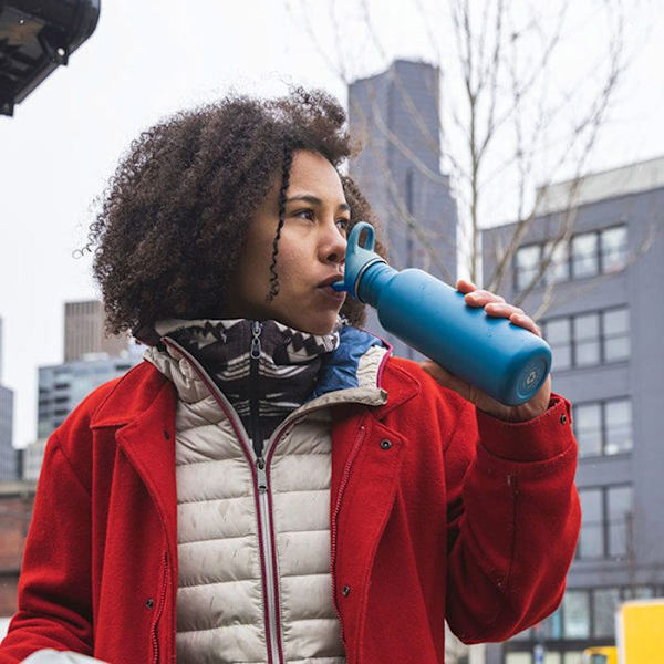 Gourde i rostfritt stål klassisk 532 ml sportlock persika perfekt - KLEAN KANTEEN