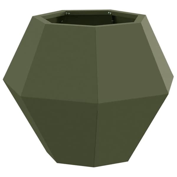 Planteringslåda i stål - vidaXL - Olivgrön - 50x50x40 cm - Rektangulär design - Utomhusbruk