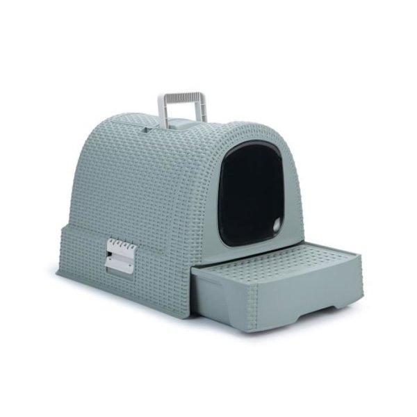 CURVER kattsandlåda - gråblå - för katter - 51 x 38,5 x 39,5 cm Blågrå