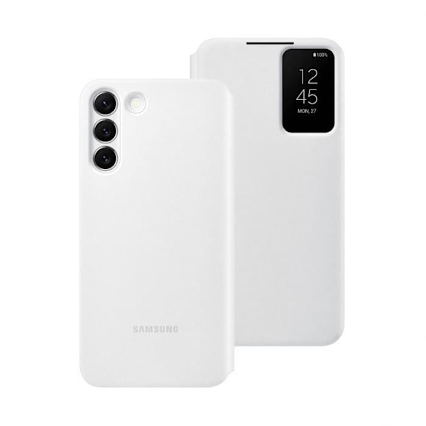 Smart Clear View Flip-fodral till Samsung Galaxy S22+ - BBC - Vit - Antibakteriellt skydd Svart