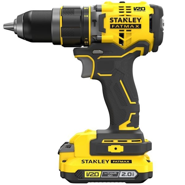Stanley - V20 Slagborrskruvdragare 80 Nm BORSTLÖS - Litium 18V - 2 4A batterier - SFMCD721M2K-QW Gul