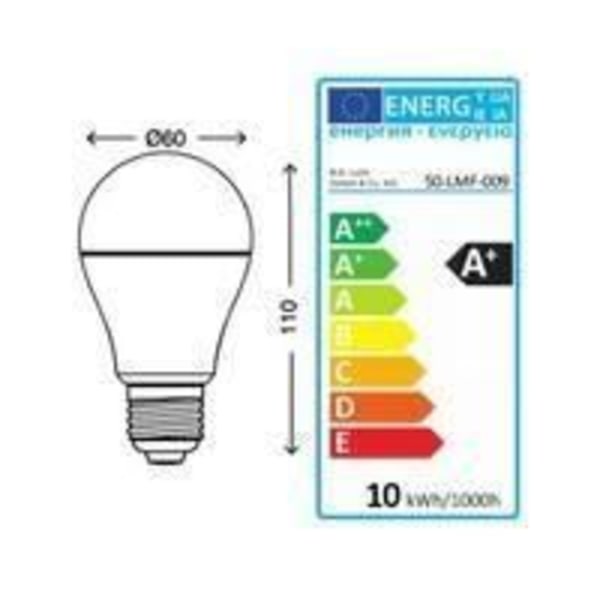 Ampull LED E27 9W - B.K. Licht - Varm vit - Paket med 5 - 806 Lumen - motsvarar halogenlampa 75W Vit varm