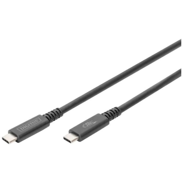 Digitus USB-kabel USB 3.2 Gen2 (USB 3.1 Gen2), USB 3.2 Gen2x2, USB 3.2 Gen1 (USB 3.0) USB-C®, USB-C® hane 0,8 m svart fl