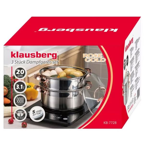 "GARNEK NA PARĘ KLAUSBERG 3 ELEM. 20cm KB-7728 ROSÉ GULD" Guld silver