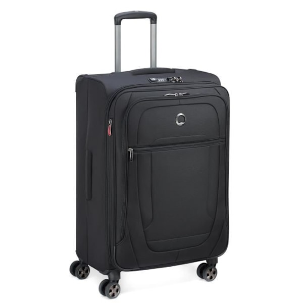 DELSEY PARIS - HELIUM DLX - Stor expanderbar mjuk resväska - 71x45x33 cm - 84 liter - M - Svart Svart