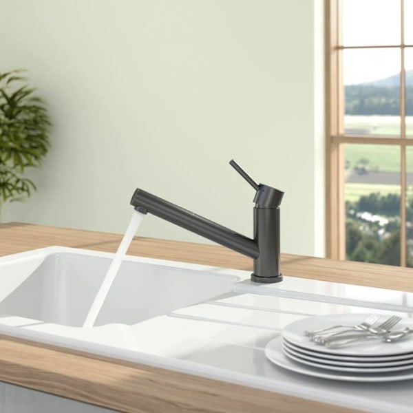 Villeroy - boch - 925211 - Como Dusch 05 Enhands köksblandare med utdragbar spray antracit