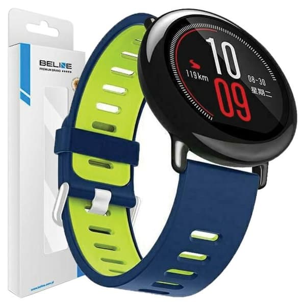 Armbandsur - BELINE - 22 mm - Bicolor Silikon - Blå-Grön - Unisex Blå