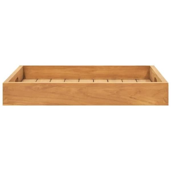 vidaXL Serveringsbricka 50x50 cm Massiv teak