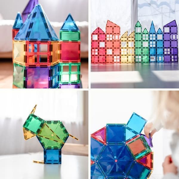 CONNETIX Byggplattor Magnetiska Regnbåge Mega Pack, 212 Delar Regnbåge