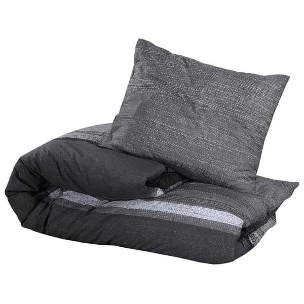 vidaXL Påslakanset Mörkgrå 200x200 cm Bomull 136478 Mörkgrå