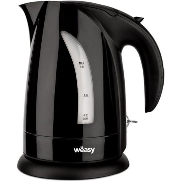 WEASY SW8 vattenkokare - 1,8L - Svart - Effekt 2200W - 360° rotation - Avtagbart filter Svart