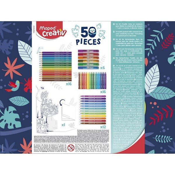 Färgsats - MAPED CREATIV - 50 stycken - Blandat - Från 5 år Flerfärgad