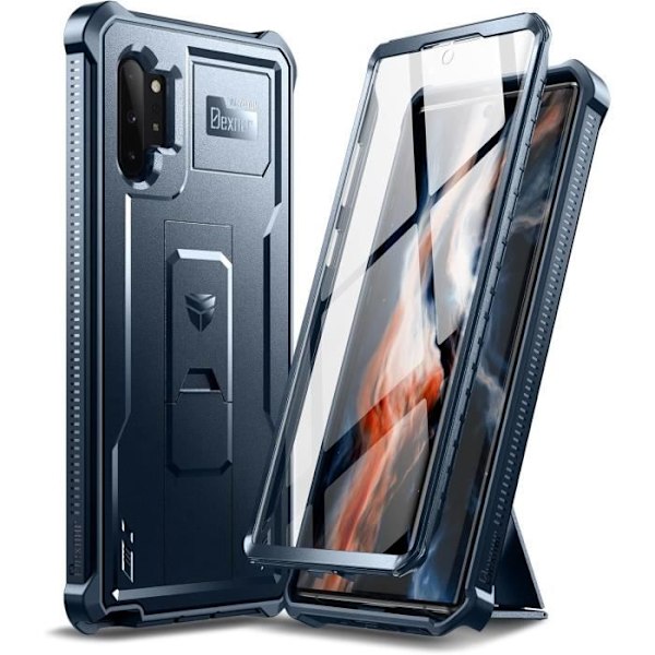 Skal för Samsung Galaxy Note 10 Plus - Dexnor - Stötabsorberande Skydd - Inbyggt Stöd - Blå Blå