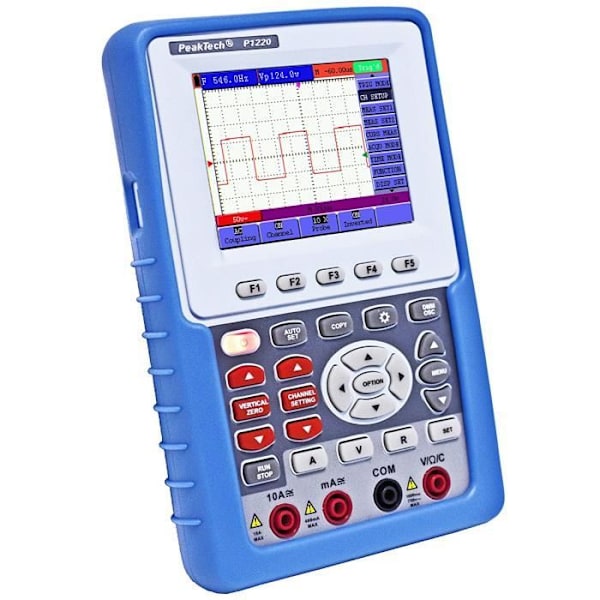 PEAKTECH 1-kanals 20 MHz Oscilloskop/Multimeter med TFT-färgskärm och USB-inspelare