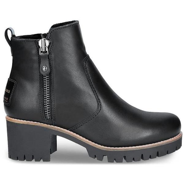 Panama Jack Pauline Igloo Boots - Dam - Läder - Svart/Vit - Hög - Zip Svart 40