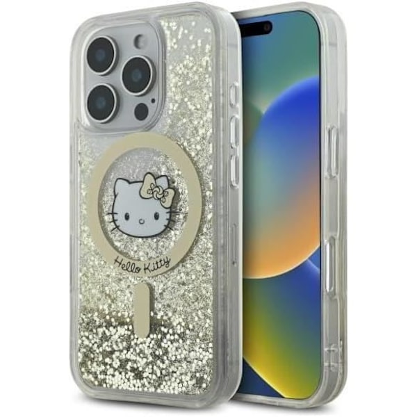 Skyddsskal - CG MOBILE - Hello Kitty HKHMP16XLGDIH - iPhone 16 Pro Max - Paljetter - TPU/PC vitt guld