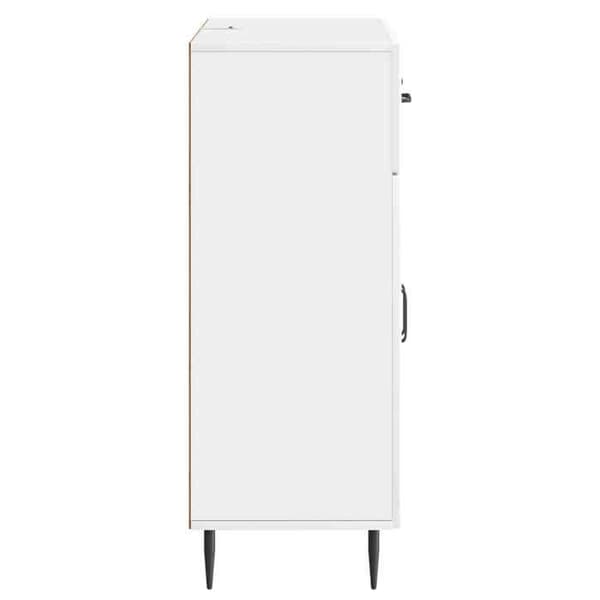 vidaXL Buffé Vit glänsande 66 x 34,5 x 89,5 cm Ingenjörsträ 894869