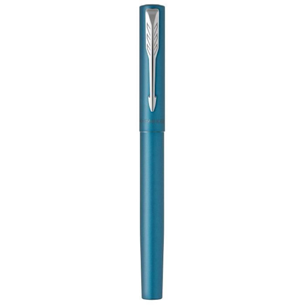 PARKER VECTOR XL reservoarpenna, metallic turkos lack på mässing, medium spets, blå bläck refill, presentförpackning Turkos
