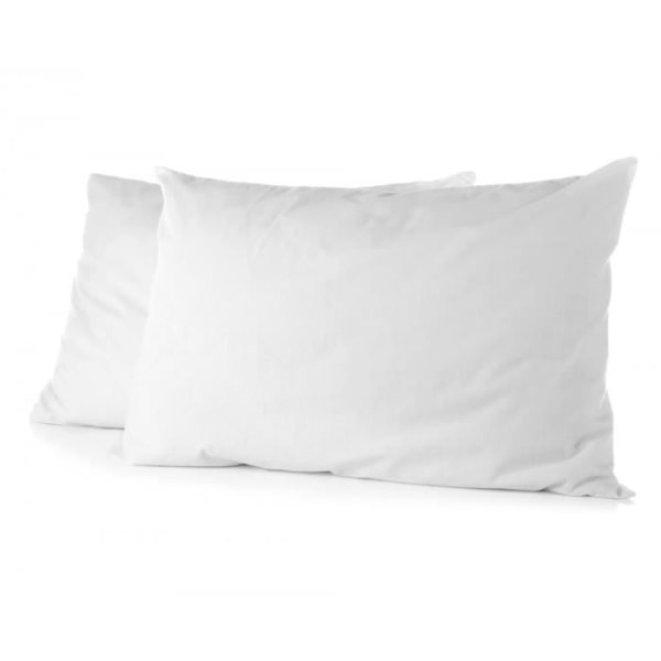 Set med 2 rektangulära örngott 100% bomull - Vit - 50x70 cm Vit